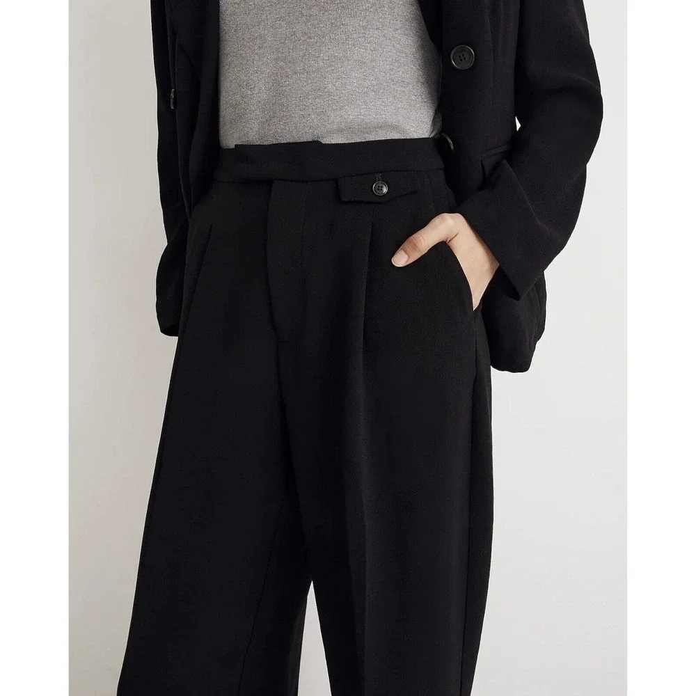 Madewell Rosedale Crepe Pant 4 High Rise Straight Leg Wrinkle Resistant - Picture 4 of 13
